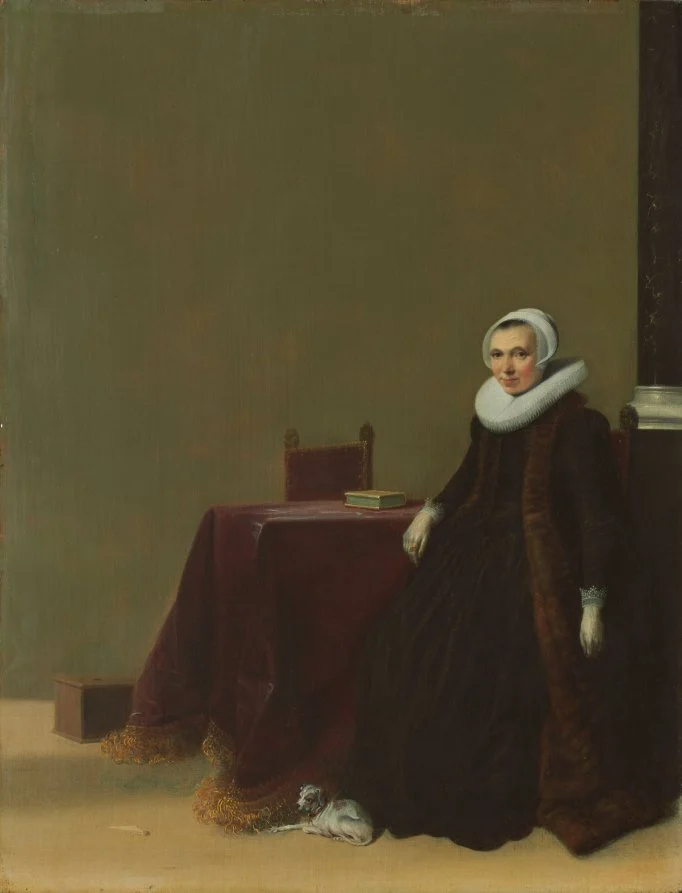 Portrait of a Woman with a Dog — Hendrik Gerritsz. Pot (Dutch, c. 1585–1657)