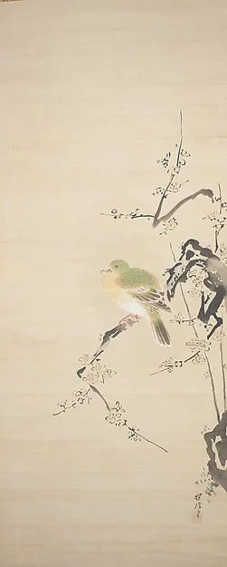 Dove on Plum Tree — Kano Tanshin (Morimasa)