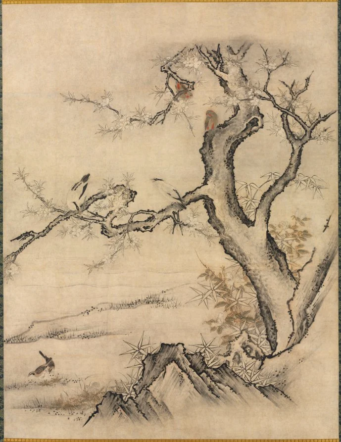 Flowers and Birds in a Spring Landscape — Kano Motonobu (Japanese, c. 1476–1559)