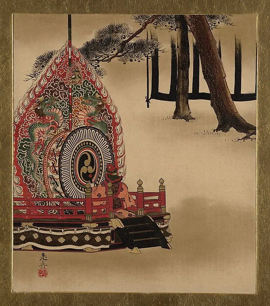 Lacquer Paintings of Various Subjects: Drum for Gagaku Dance