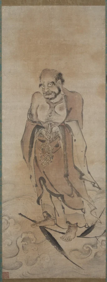 Bodhidharma on a Reed — Shingo (Japanese)
