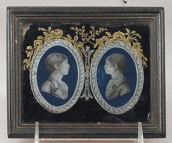 Panel with portraits of two boys