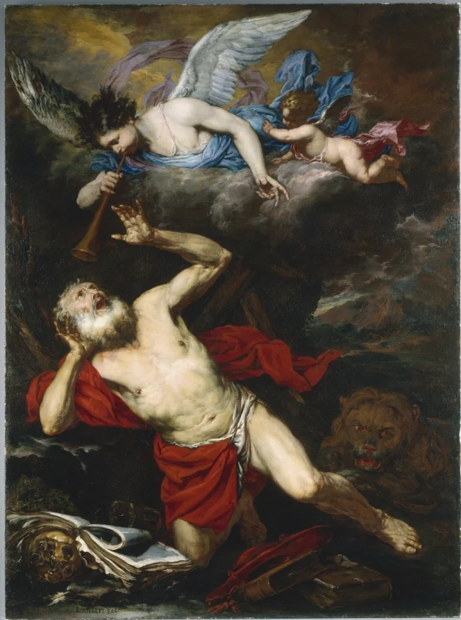 The Vision of Saint Jerome — Giovanni Battista Langetti (Italian, 1635–1676)