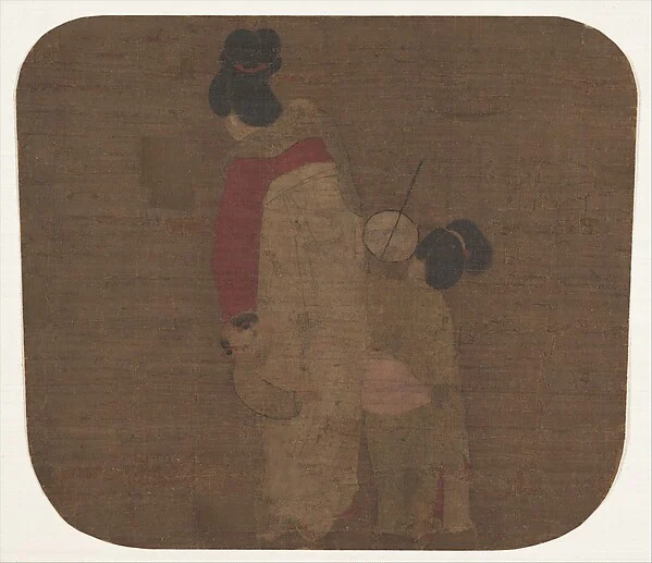 Lady and Children — Unidentified artist