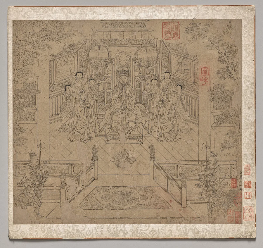 Album of Daoist and Buddhist Themes: Procession of Daoist Deities: Leaf 1