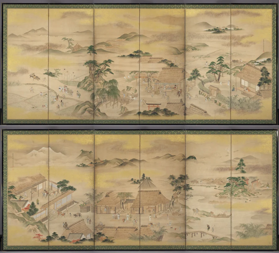 Spring and Autumn Farming — Kō Sūkoku (Japanese, 1730–1804)