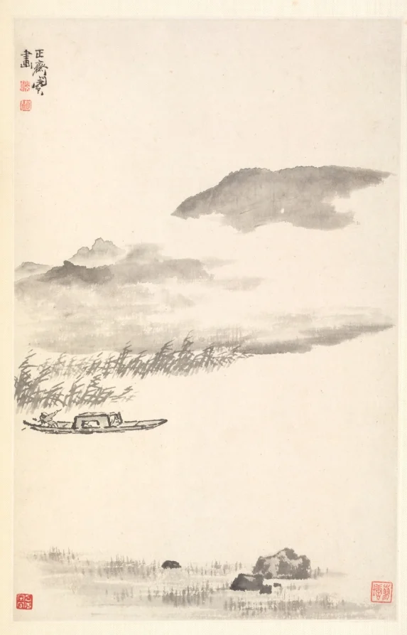 River Landscape — Min Zhen (Chinese, 1730–after 1788)