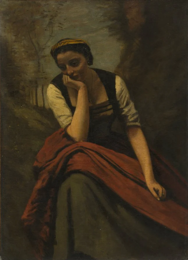 Woman Meditating — Jean Baptiste Camille Corot (French, 1796–1875)