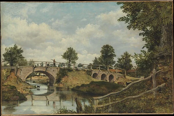 An Old Bridge at Hendon, Middlesex — Frederick Waters Watts