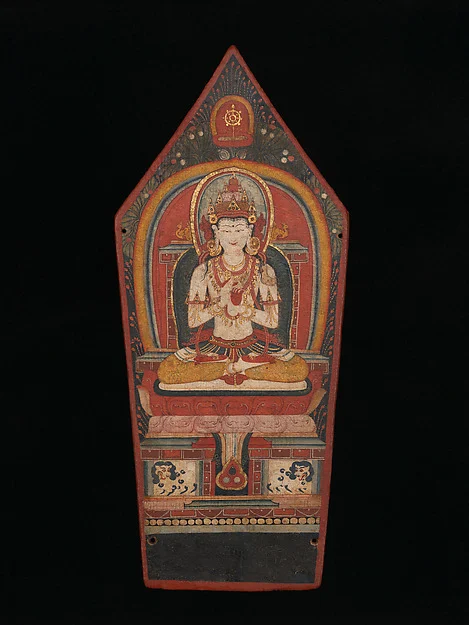 Panel from a Buddhist Ritual Crown Depicting Vairocana