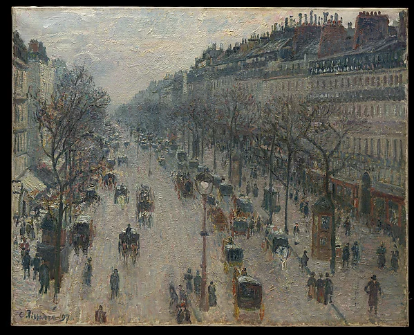 The Boulevard Montmartre on a Winter Morning