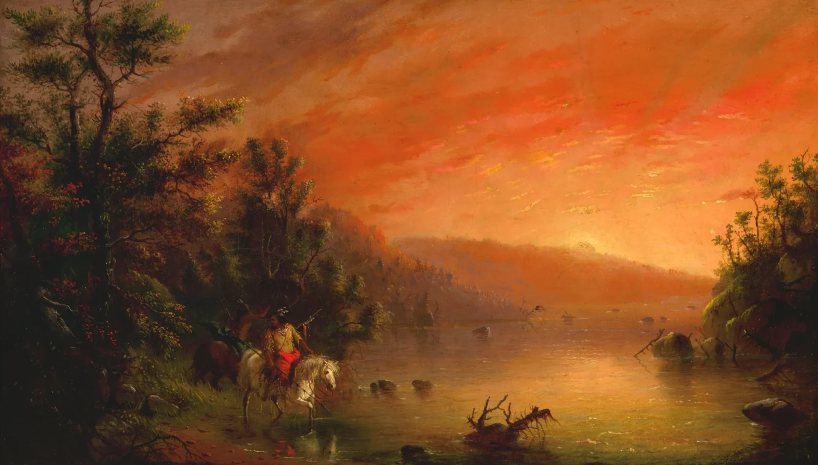 Snake Indians Fording River