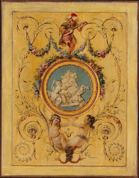 Door panel from the "Cabinet Turc" of Comte d'Artois at Versailles — Jean -Siméon Rousseau de la Rottière