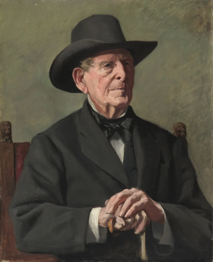 Portrait of an "Old Sea Captain" — Samuel Isham (American, 1855–1914)