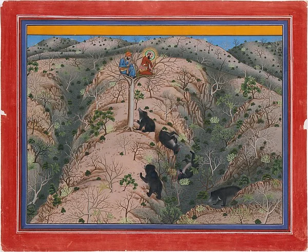 Maharaja Fateh Singh Hunting Female Bears — Pannalai