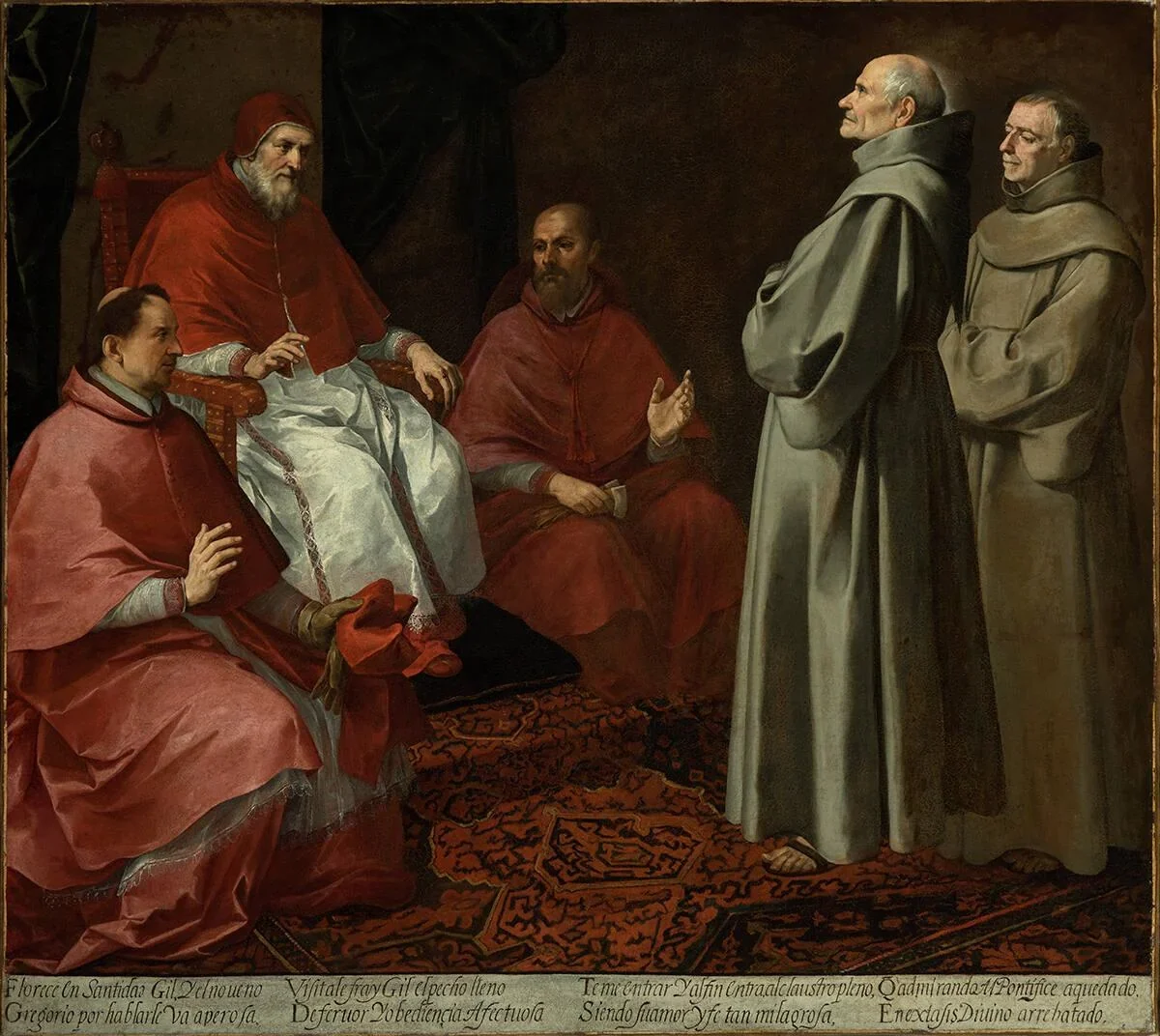 Brother Giles of Assisi before Pope Gregory IX