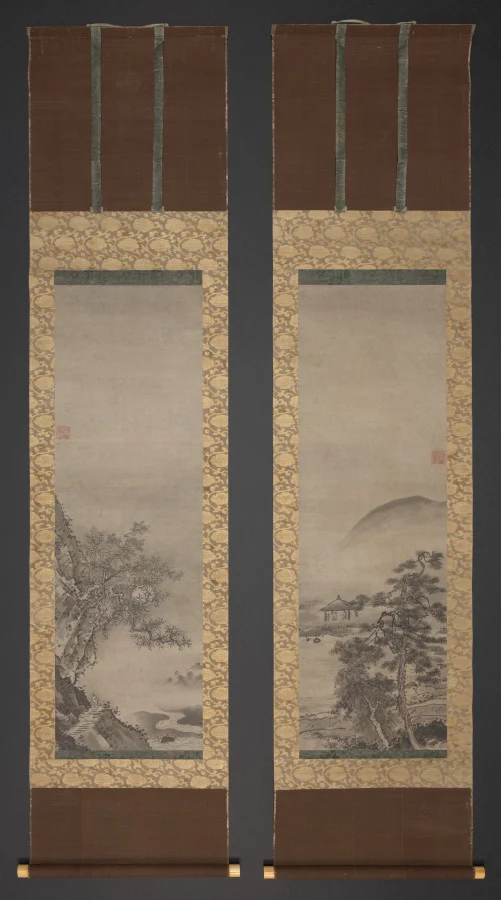 Landscapes with Figures — Shūgetsu Tōkan (Japanese, 1440?–1529)