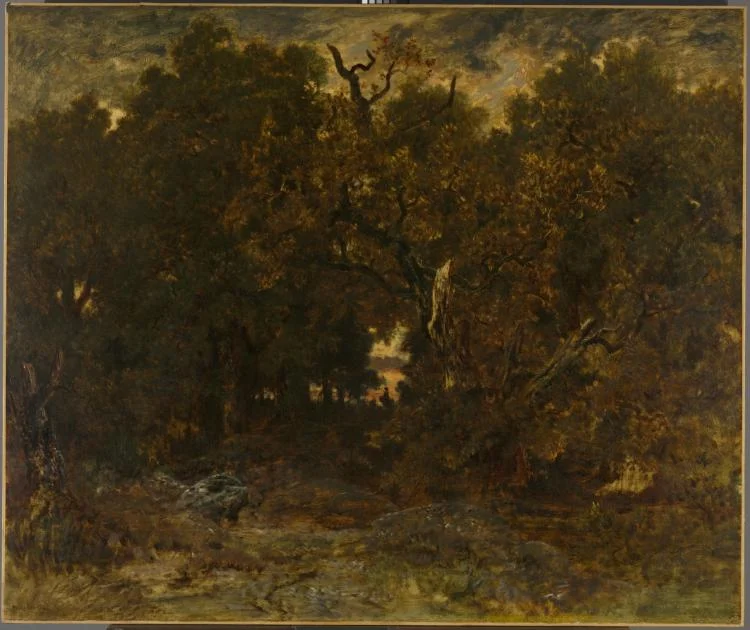 Leaving the Forest, Fontainebleau: Setting Sun