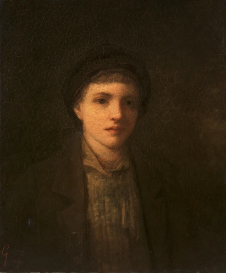 Head of a Boy — George Fuller (American, 1822–1884)