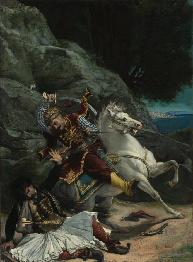 Combat of a Greek and a Turk — Horace Vernet (French, 1789–1863)