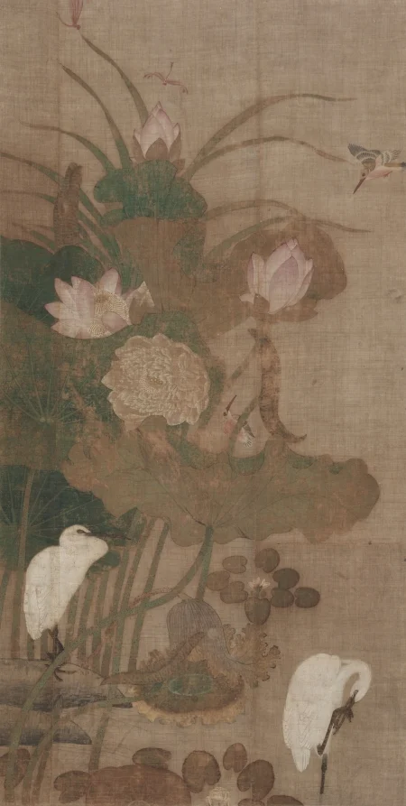 Lotuses, Insects, and Birds