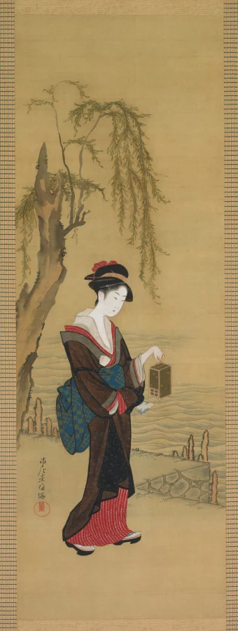 Beauty with Fireflies — Kubo Shunman (Japanese, 1757–1820)