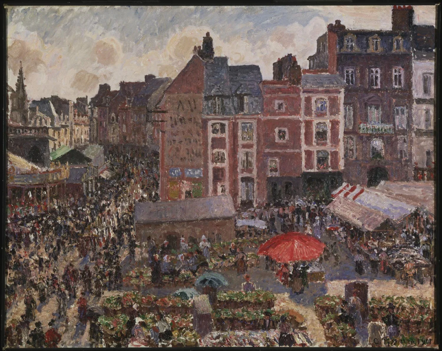 Fair on a Sunny Afternoon, Dieppe — Camille Pissarro