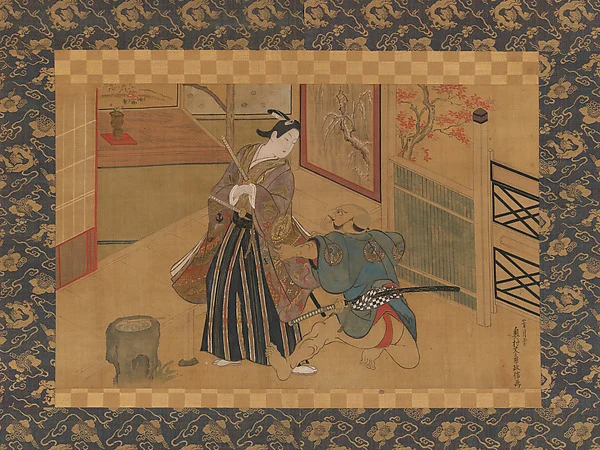Kabuki Play Kusazuribiki from the Tales of Soga (Soga 
monogatari) — Okumura Masanobu