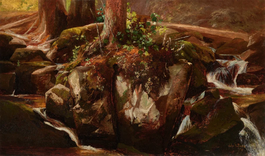 A Mountain Stream — Julie H. Beers (American, 1835–1913)