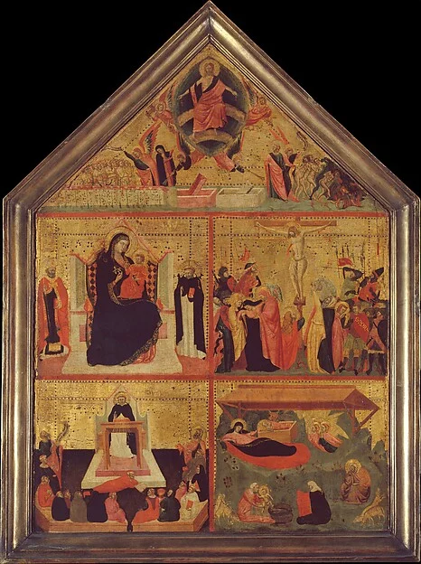 The Last Judgment; The Virgin and Child with a Bishop-Saint and Saint Peter Martyr; The Crucifixion; The Glorification of Saint Thomas Aquinas; The Nativity — Master of the Dominican Effigies