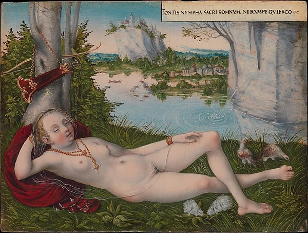 Nymph of the Spring — Lucas Cranach the Younger and Workshop