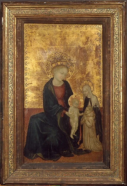 Madonna and Child with Saint Catherine of Siena and a Carthusian Donor — Italian, Lombard (probably Pavia)