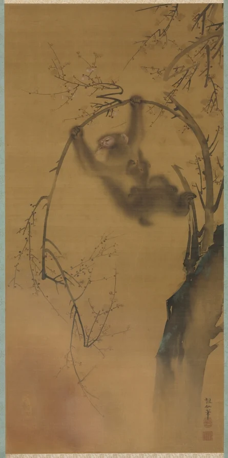 Monkeys in a Cherry Tree — Mori Sosen (Japanese, 1747–1821)