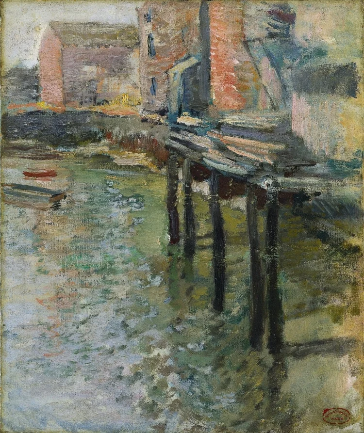 Deserted Wharf (The Old Mill at Cos Cob)