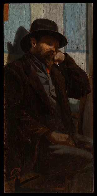 A Man Seated and Asleep — Giuseppe Abbati