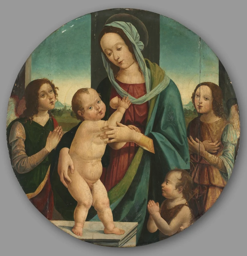 Virgin and Child with John the Baptist and Angels — Pietro del Donzello (Italian, 1452–1509)