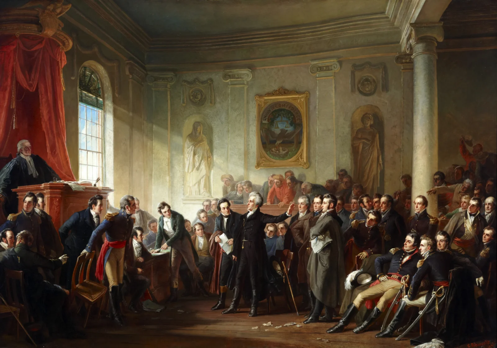 Andrew Jackson before Judge Hall (New Orleans) — Christian Schussele