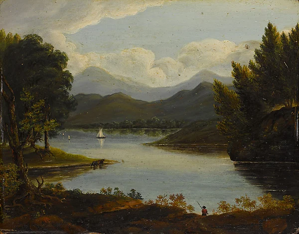 Hudson River Scene — French or American Artist (possibly Victor de Grailly, Paris, 1804–1889)