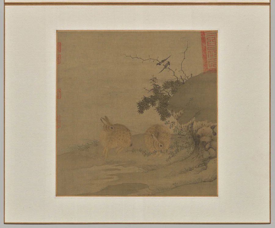 Magpies and Wild Rabbits — Li Yong (Chinese, active 1200s)