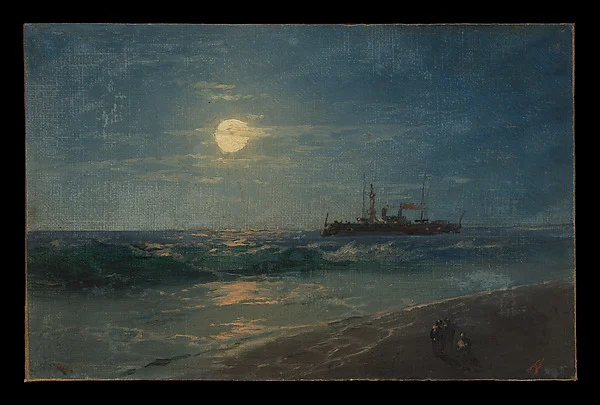 Ship by Moonlight — Ivan Konstantinovich Aivazovsky (Hovhannes Aivazian)