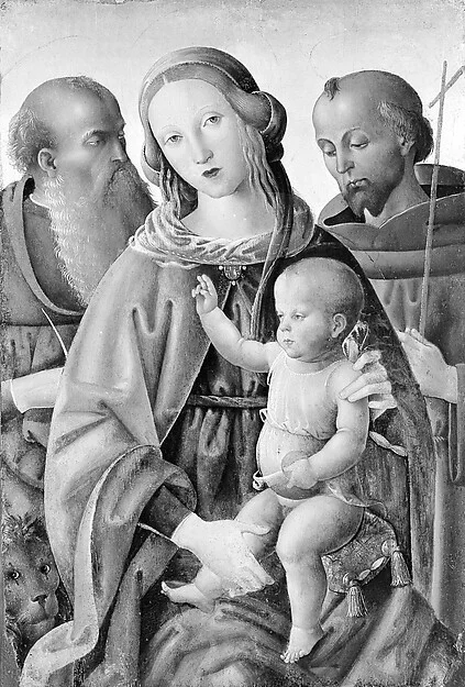 Madonna and Child with Saints Jerome and Francis — Italian (Umbrian) Painter
