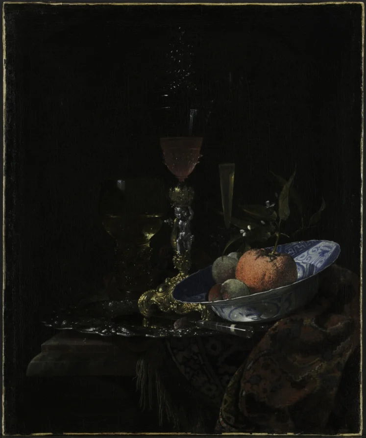 Wineglass and a Bowl of Fruit — Willem Kalf (Dutch, 1619–1693)