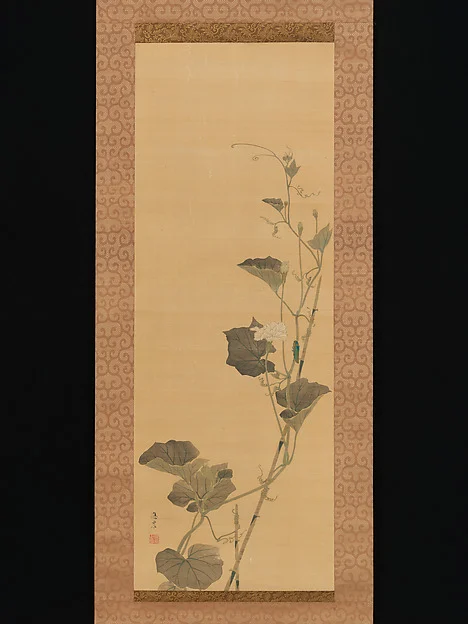 Calabash Flowers and Beetle — Maruyama Ōshin