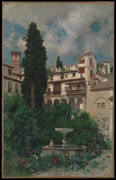 A Spanish Garden — Martín Rico y Ortega