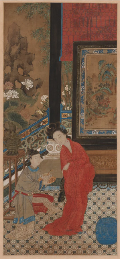 Yang Guifei Leaving the Bath — Gu Jianlong (Chinese, 1606–after 1689)