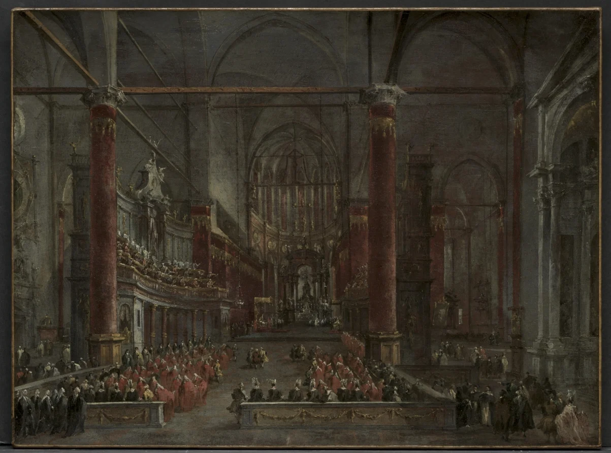Pontifical Ceremony in SS. Giovanni e Paolo, Venice, 1782 — Francesco Guardi (Italian, 1712–1793)
