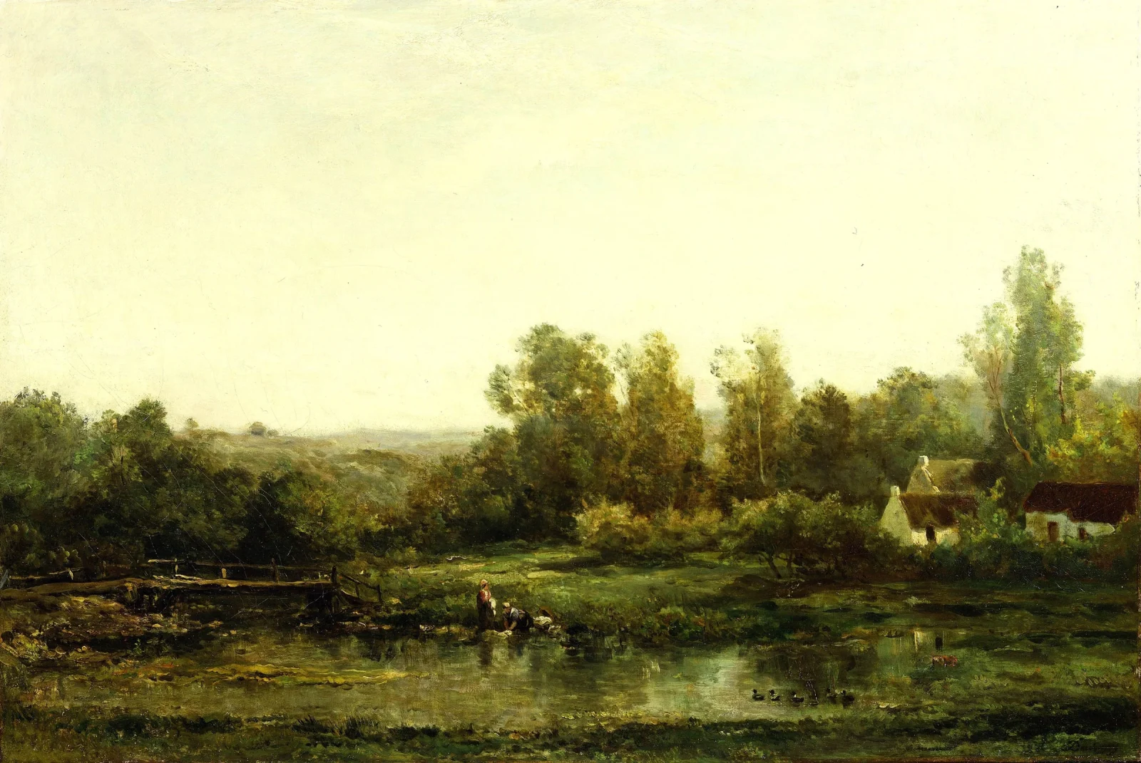 The Washerwomen — Charles François Daubigny