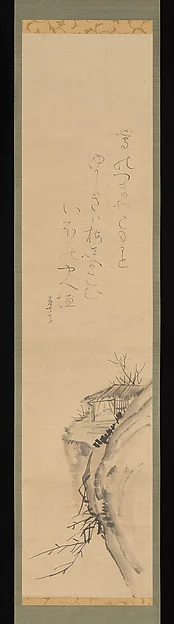 Poem-painting “When the nightingale returns...” — Ōtagaki Rengetsu