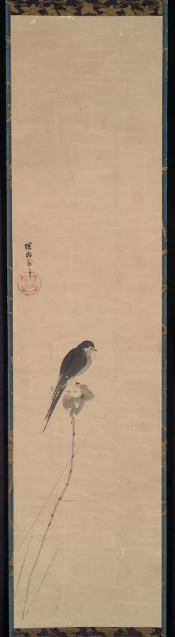 Bird on a Lotus Bud — Kano Tan’yū (Japanese, 1602–1674)