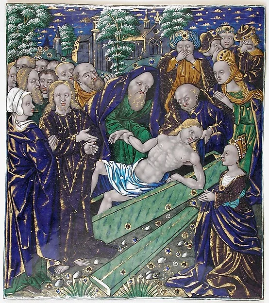 Plaque with the Raising of Lazarus — Jean Pénicaud I
